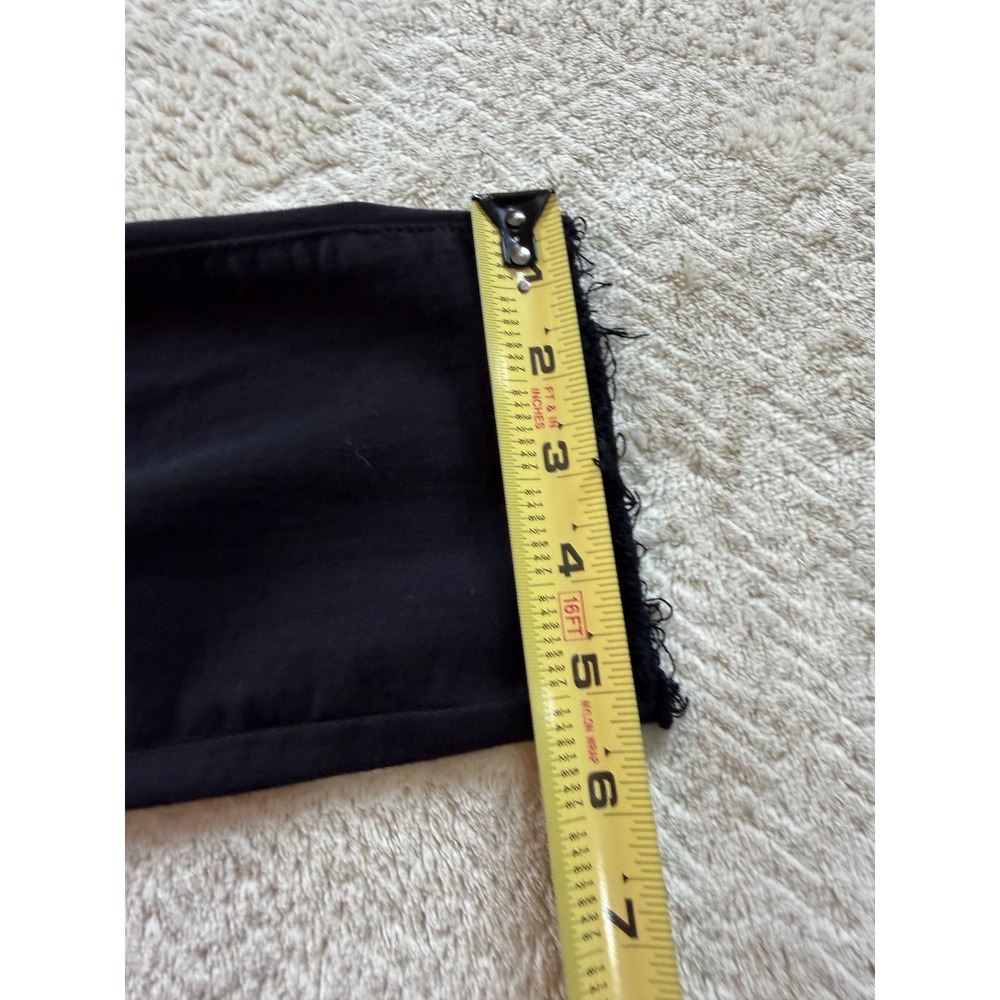 Frame Denim Le Skinny Raw Hem Jeans Film Noir Black LSJRS403 Size 32 - Picture 5 of 15